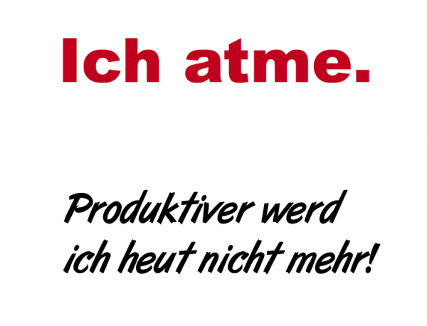 Kaffeetasse Ich atme